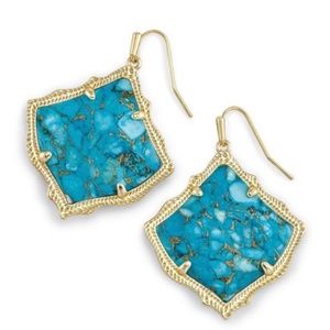 Kendra Scott Kirsten veined turquoise earrings